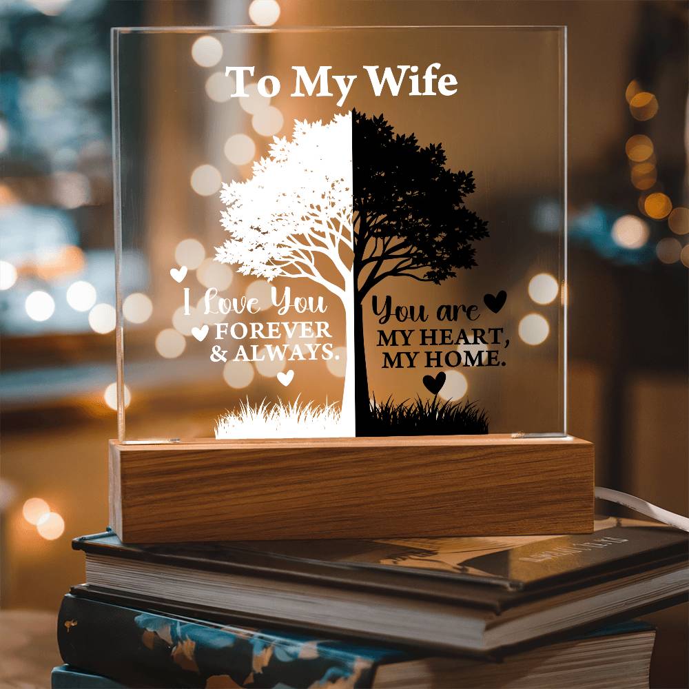 You Are My Heart Printed Square Shaped Acrylic Plaque-Express Your Love Gifts