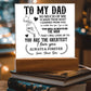 To My Dad So Much of Me Printed Square Shaped Acrylic Plaque-Express Your Love Gifts