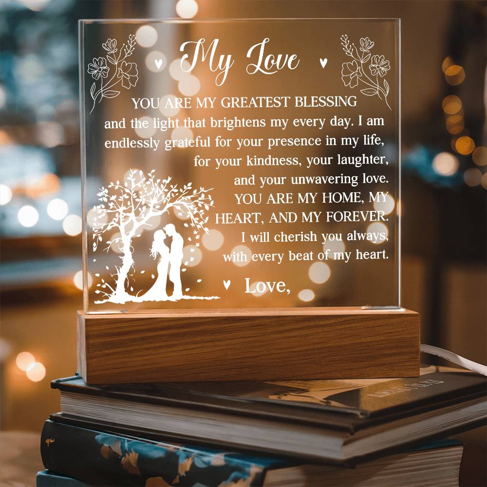 You Are My Greatest Blessing Printed Square Shaped Acrylic Plaque-Express Your Love Gifts