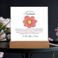 To My Soulmate Lorem Ipsum Flower Printed Square Shaped Acrylic Plaque-Express Your Love Gifts