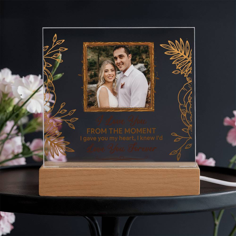From The Moment Printed Square Shaped Acrylic Plaque-Express Your Love Gifts