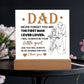 Dad Never Forget Printed Square Shaped Acrylic Plaque-Express Your Love Gifts
