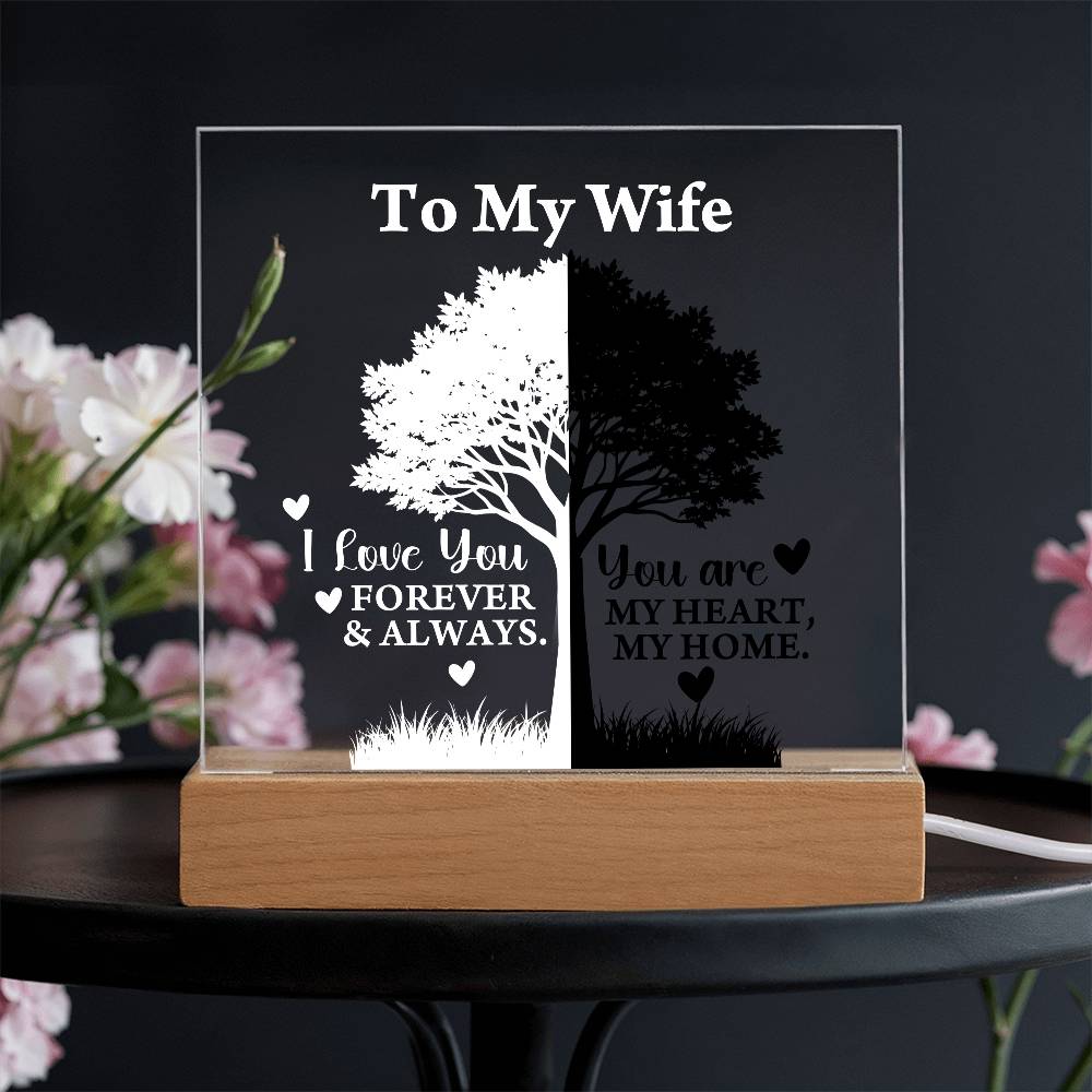 You Are My Heart Printed Square Shaped Acrylic Plaque-Express Your Love Gifts