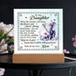 To My Daughter From Mom Be Brave Printed Square Shaped Acrylic Plaque-Express Your Love Gifts