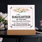 Personalized To My Daughter I Am Daughter of the King Printed Square Shaped Acrylic Plaque-Express Your Love Gifts