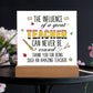 Teacher Can Never Be Erased Printed Square Shaped Acrylic Plaque-Express Your Love Gifts