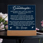 To Granddaughter From Grandpa Never That I Love You Printed Square Shaped Acrylic Plaque-Express Your Love Gifts