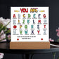 Teacher's ABC Printed Square Shaped Acrylic Plaque-Express Your Love Gifts