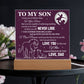 To Son From Dad Never Lose Printed Square Shaped Acrylic Plaque-Express Your Love Gifts