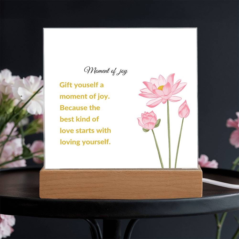 Moment of Joy Printed Square Shaped Acrylic Plaque-Express Your Love Gifts