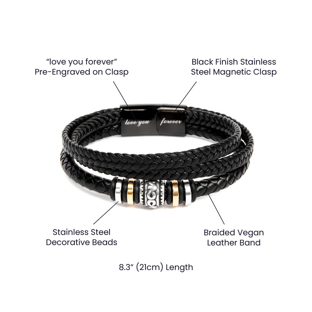 To My Husband Every Beat Love You Forever Bracelet-Express Your Love Gifts