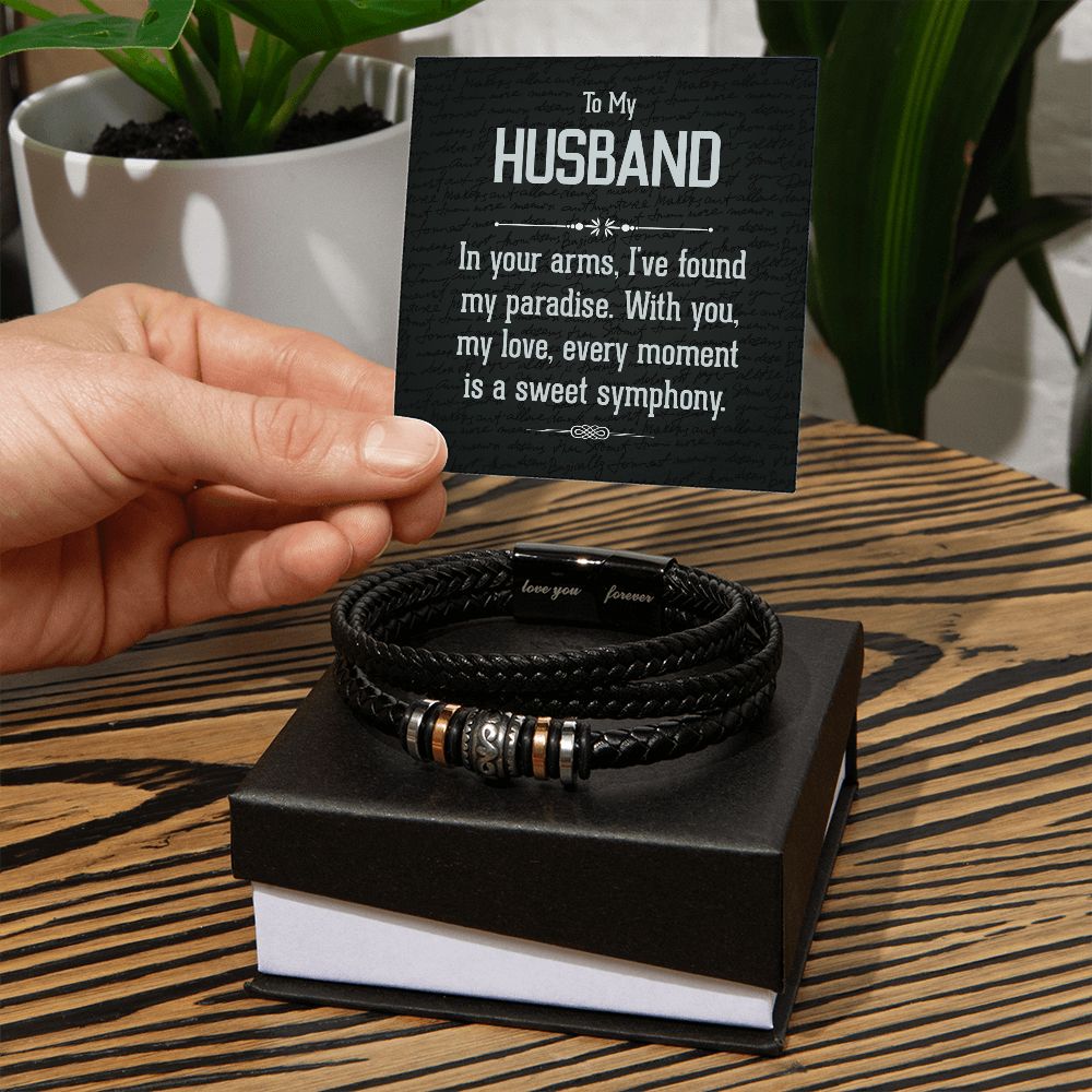 To My Husband In Your Arms Love You Forever Bracelet-Express Your Love Gifts