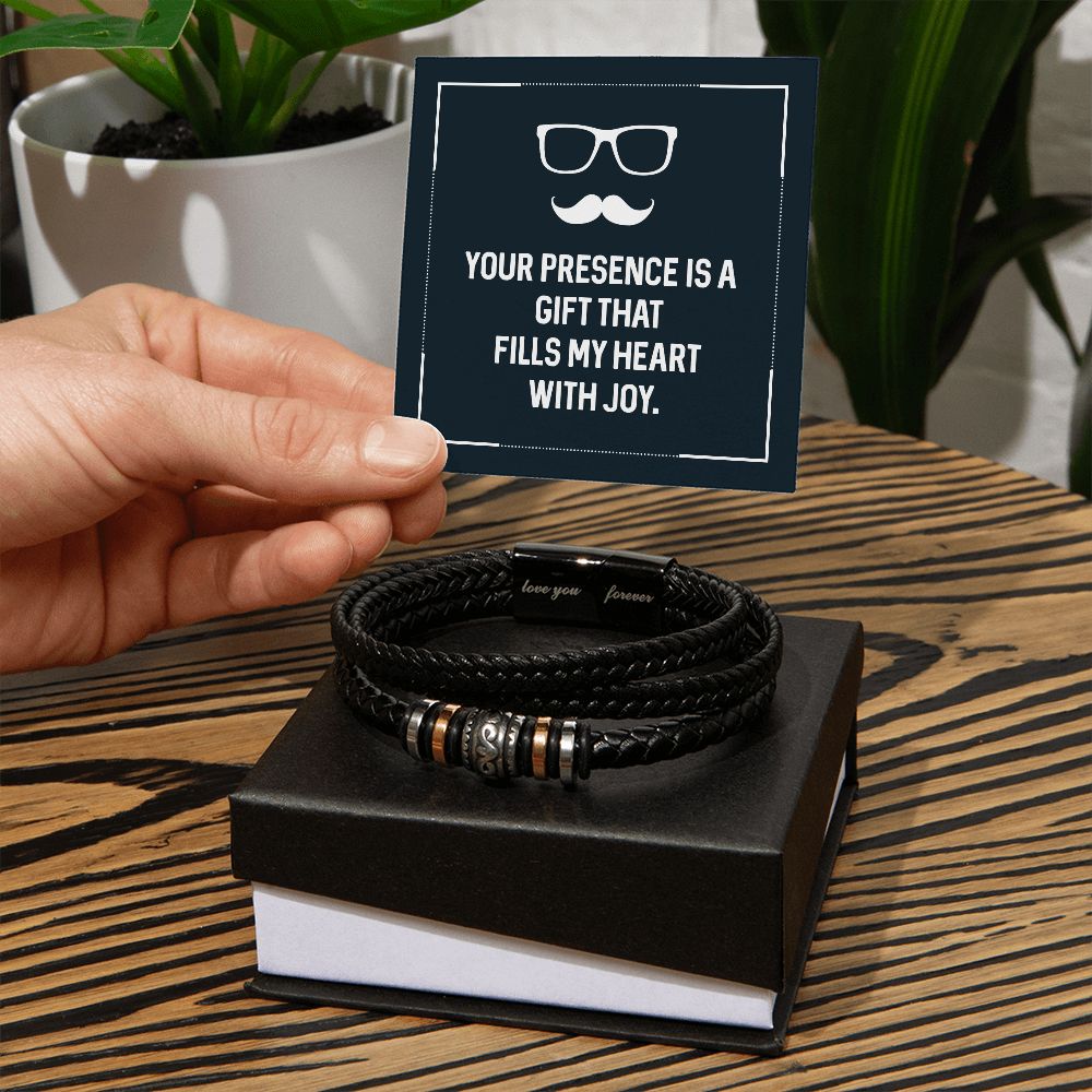 To My Dad Your Presence is a Gift That Fills My Heart With Joy Love You Forever Bracelet-Express Your Love Gifts
