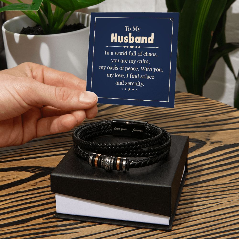 To My husband In a World Full of Chaos Love You Forever Bracelet-Express Your Love Gifts