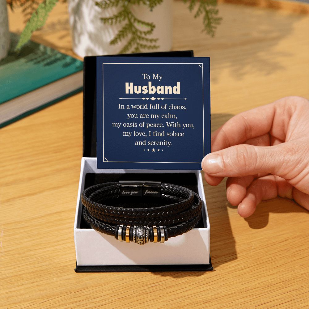 To My husband In a World Full of Chaos Love You Forever Bracelet-Express Your Love Gifts