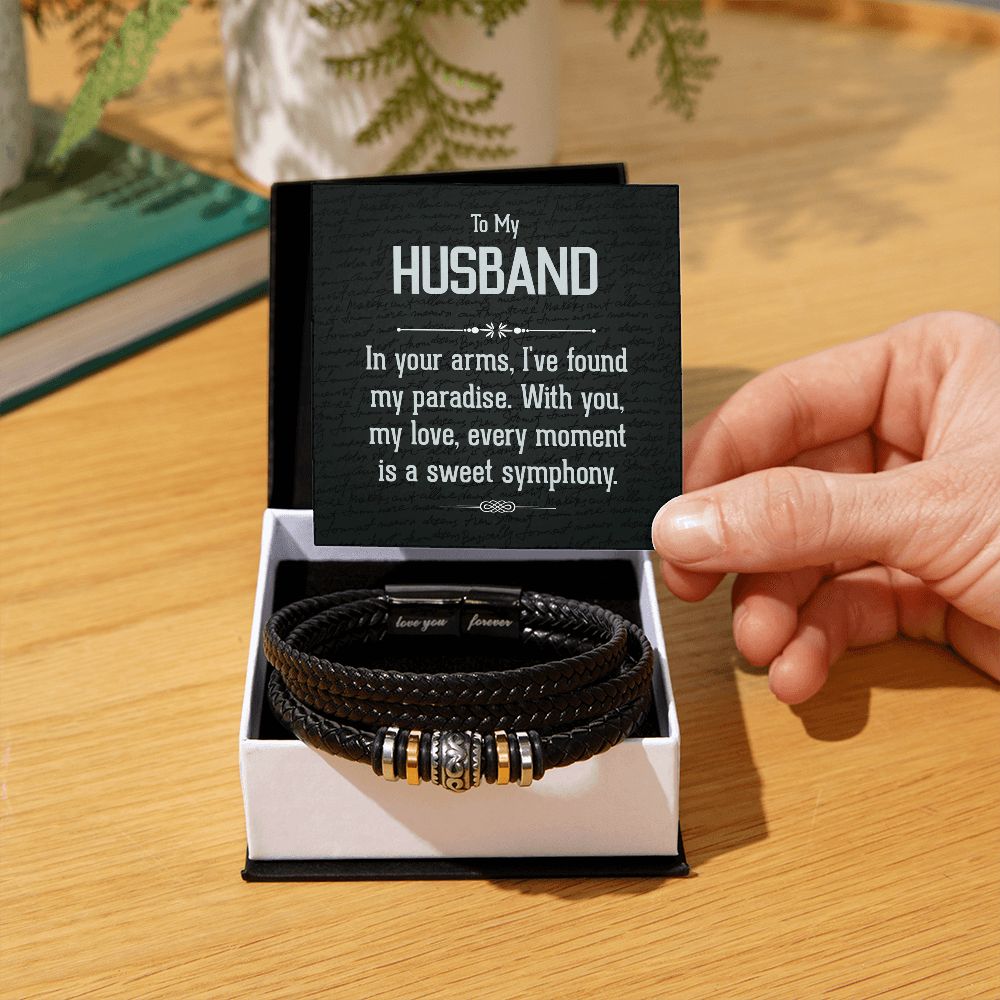 To My Husband In Your Arms Love You Forever Bracelet-Express Your Love Gifts