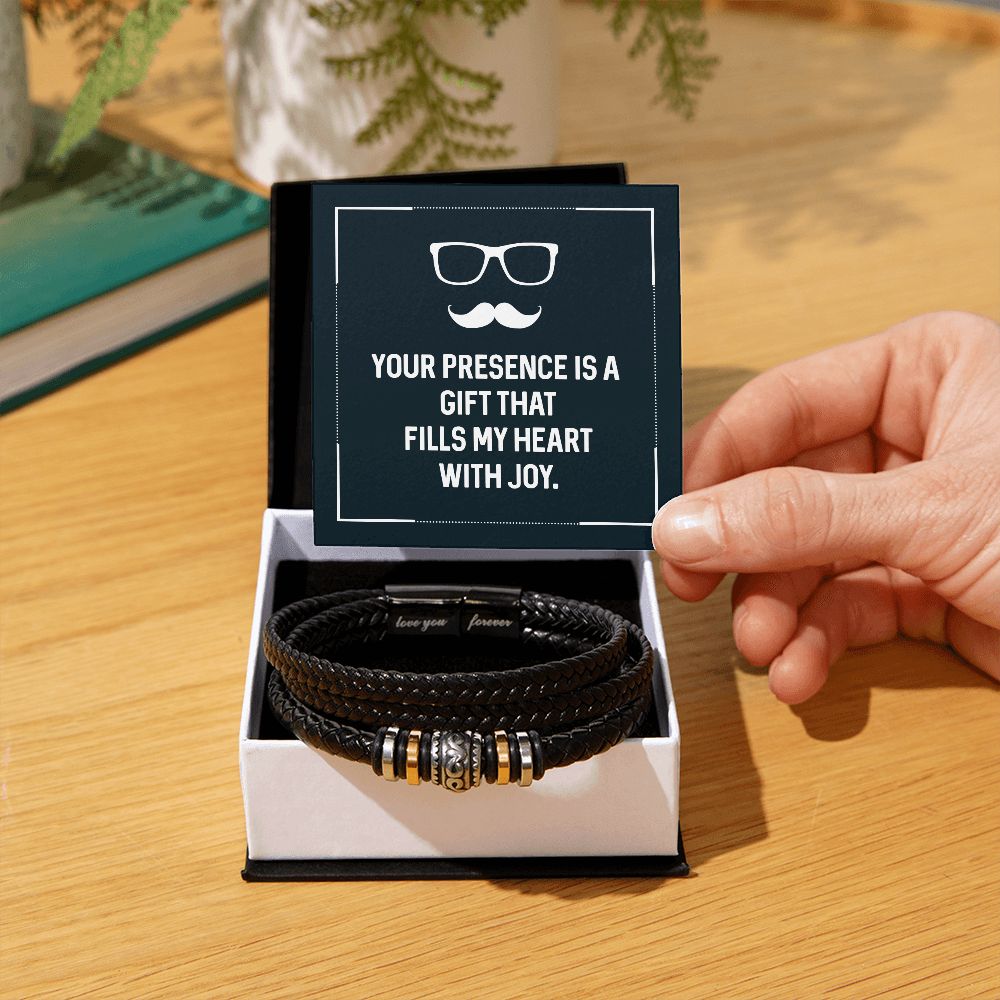 To My Dad Your Presence is a Gift That Fills My Heart With Joy Love You Forever Bracelet-Express Your Love Gifts