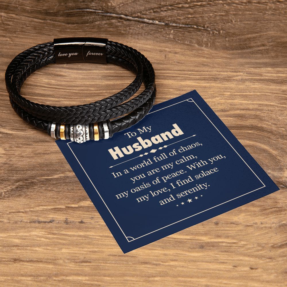 To My husband In a World Full of Chaos Love You Forever Bracelet-Express Your Love Gifts