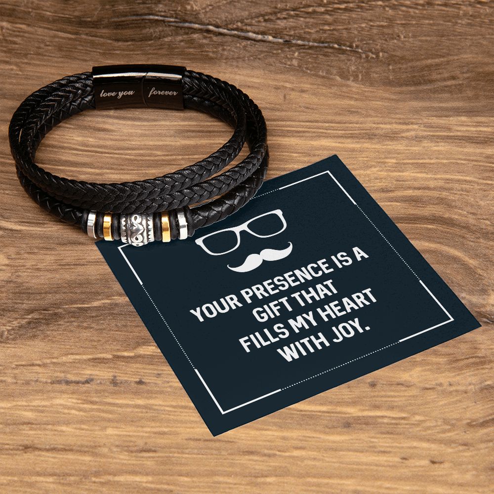 To My Dad Your Presence is a Gift That Fills My Heart With Joy Love You Forever Bracelet-Express Your Love Gifts