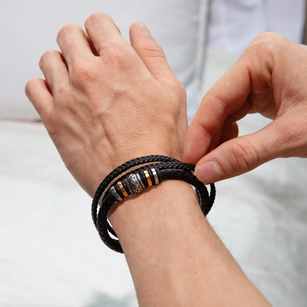 To My Dad Dear Dad Love You Forever Bracelet-Express Your Love Gifts