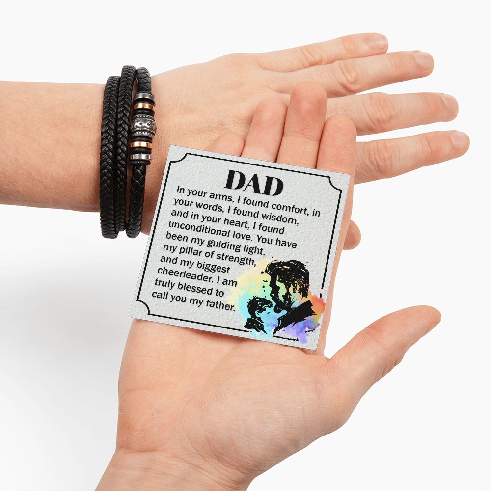 To My Dad Dear Dad Love You Forever Bracelet-Express Your Love Gifts