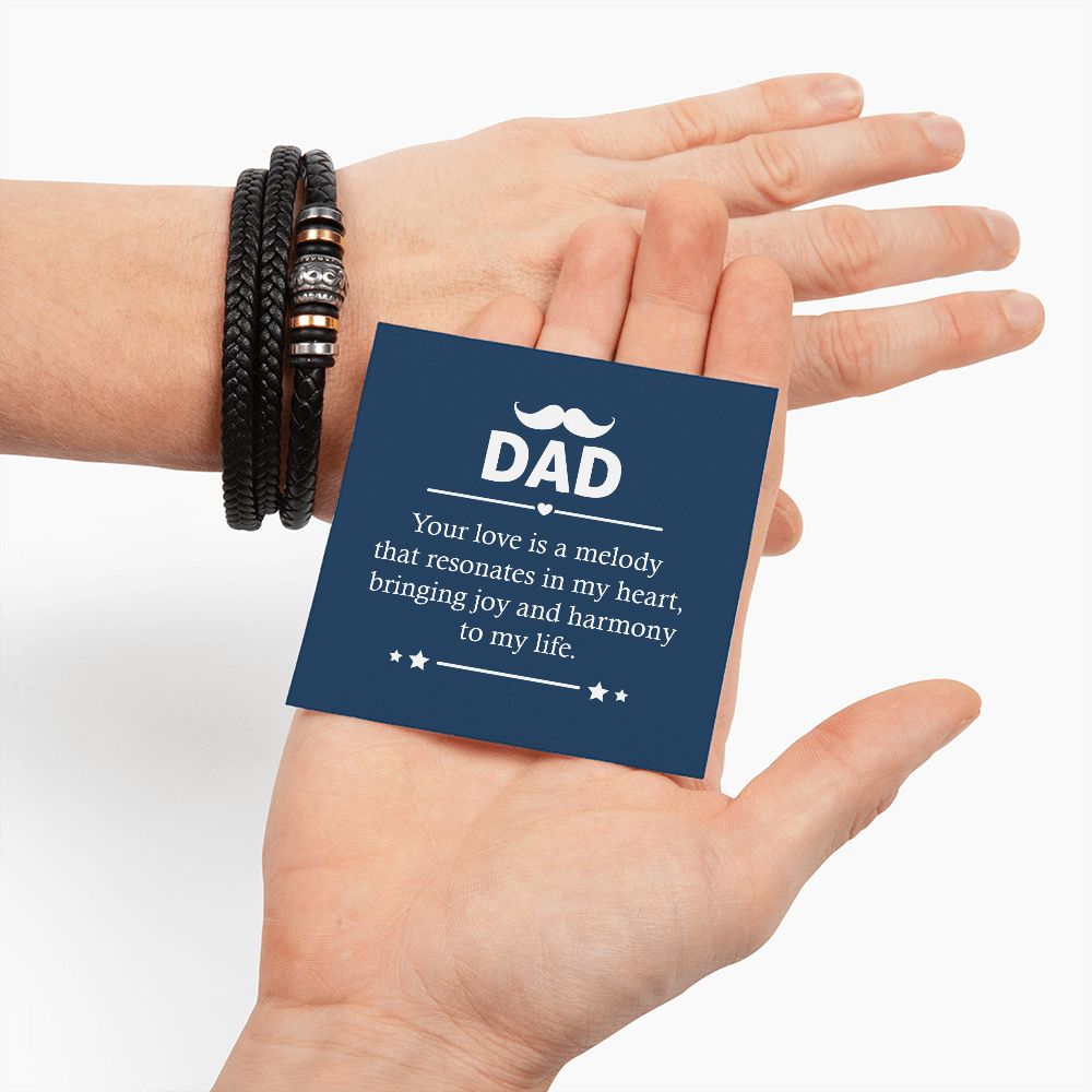 To My Dad Your Love is a Melody Love You Forever Bracelet-Express Your Love Gifts