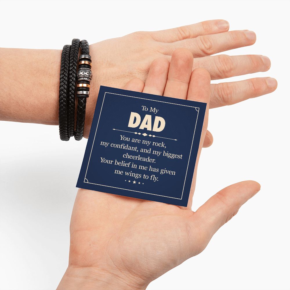 To My Dad You Are my Rock Love You Forever Bracelet-Express Your Love Gifts