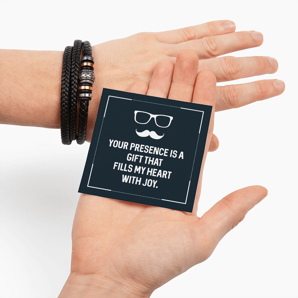 To My Dad Your Presence is a Gift That Fills My Heart With Joy Love You Forever Bracelet-Express Your Love Gifts