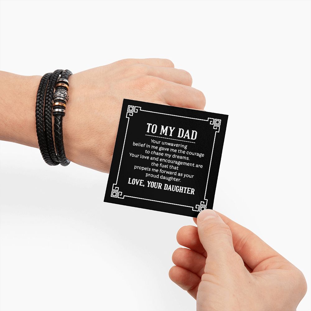 To My Dad Your Unwavering Belief Love You Forever Bracelet-Express Your Love Gifts