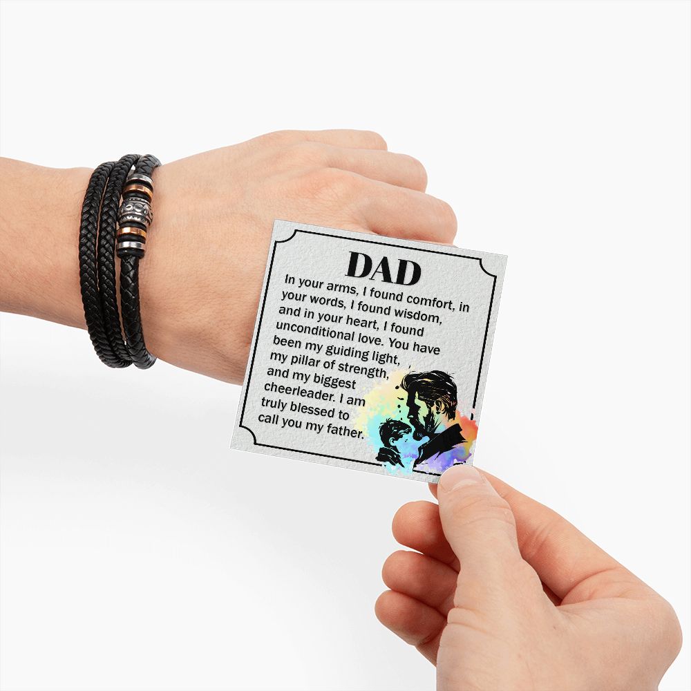 To My Dad Dear Dad Love You Forever Bracelet-Express Your Love Gifts