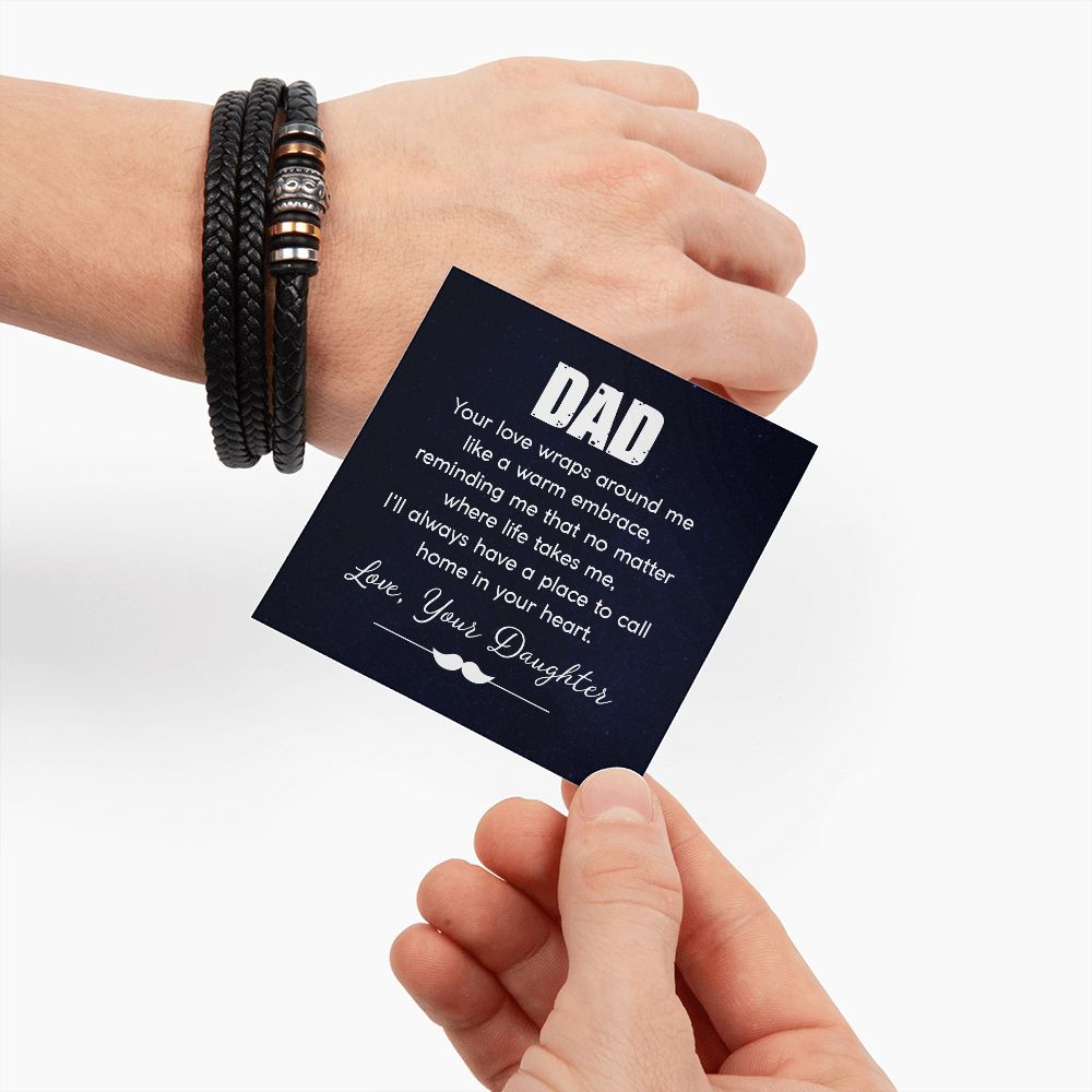 To My Dad Your Love Wraps Around From Daughter Love You Forever Bracelet-Express Your Love Gifts