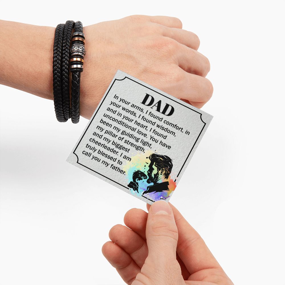 To My Dad Dear Dad Love You Forever Bracelet-Express Your Love Gifts