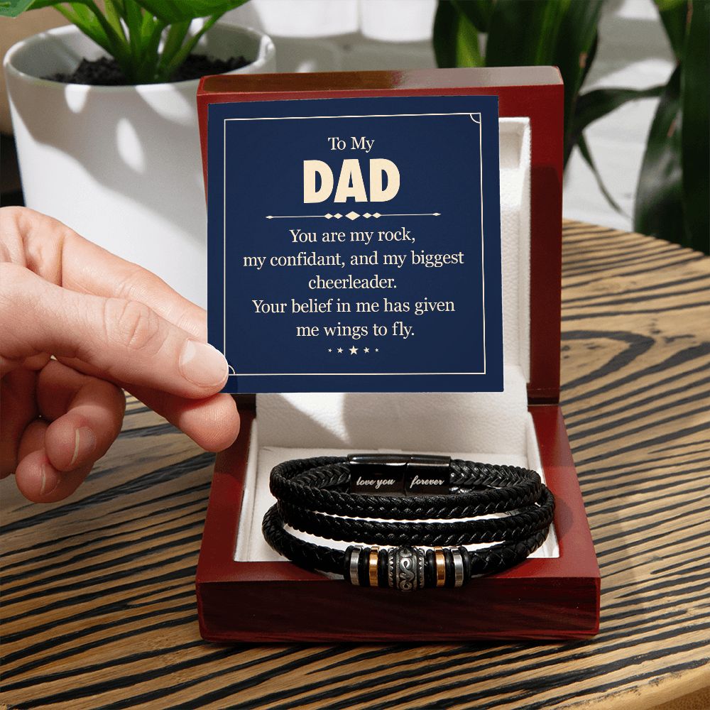 To My Dad You Are my Rock Love You Forever Bracelet-Express Your Love Gifts