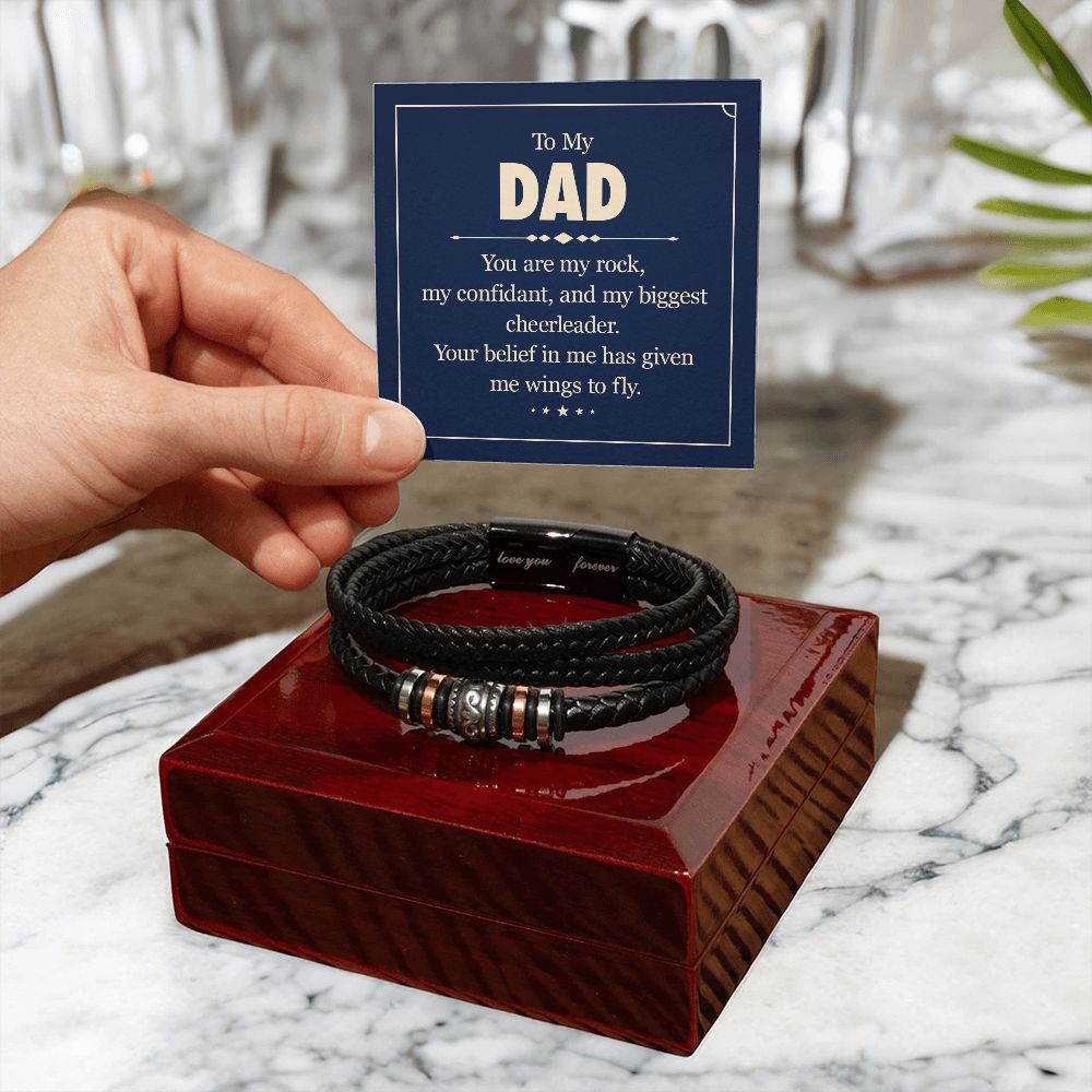 To My Dad You Are my Rock Love You Forever Bracelet-Express Your Love Gifts