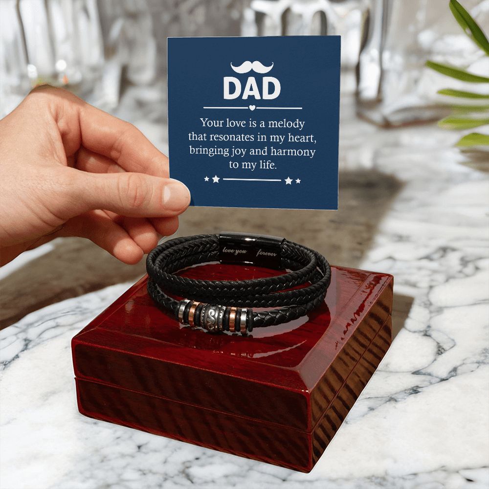 To My Dad Your Love is a Melody Love You Forever Bracelet-Express Your Love Gifts