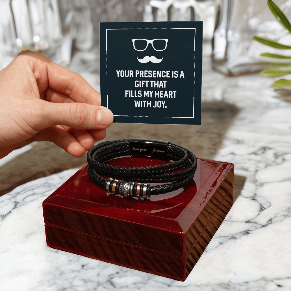 To My Dad Your Presence is a Gift That Fills My Heart With Joy Love You Forever Bracelet-Express Your Love Gifts