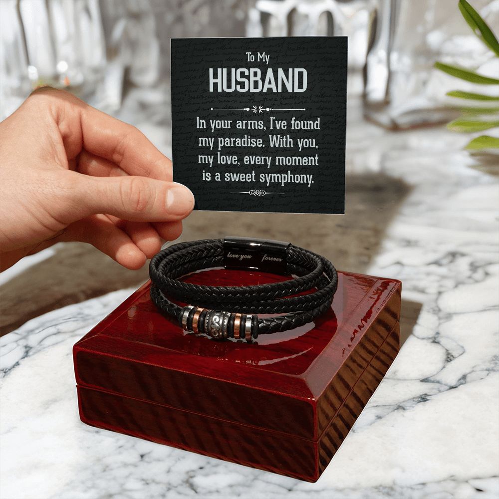 To My Husband In Your Arms Love You Forever Bracelet-Express Your Love Gifts