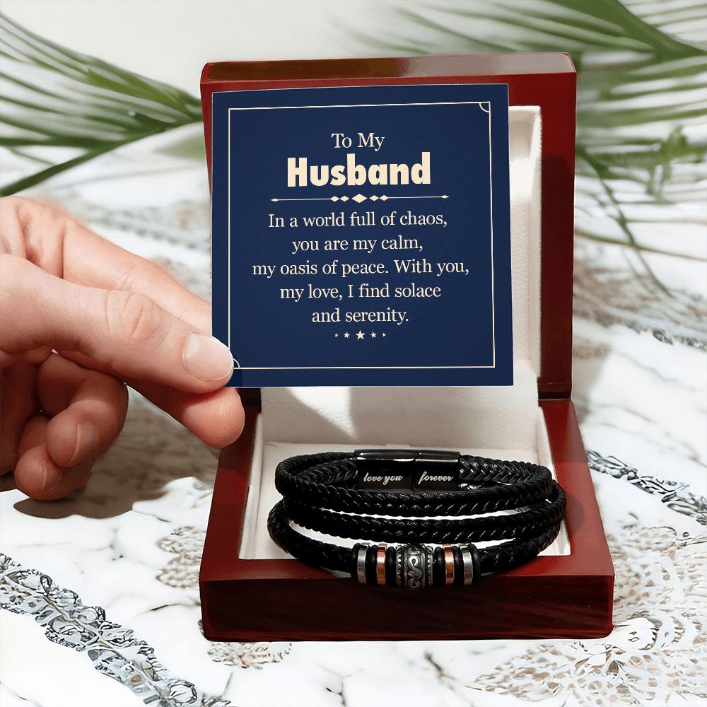 To My husband In a World Full of Chaos Love You Forever Bracelet-Express Your Love Gifts