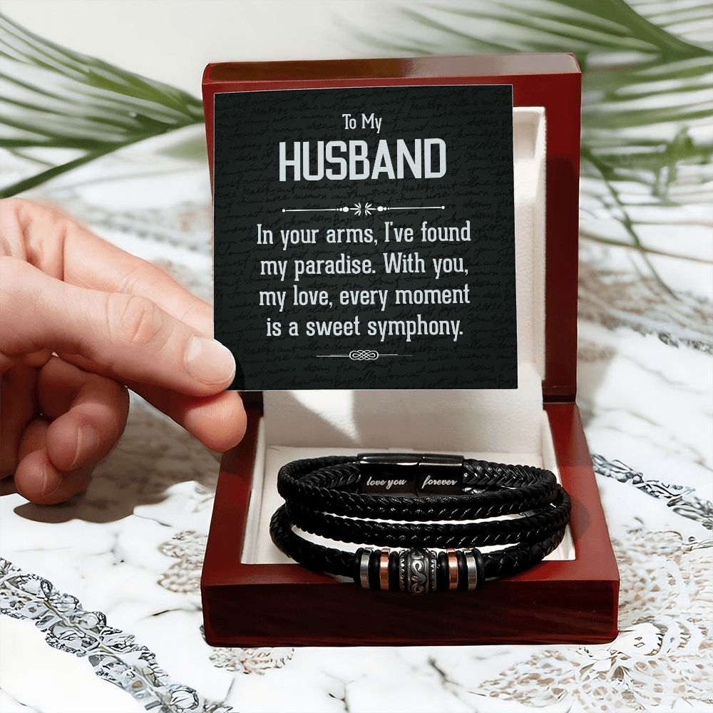 To My Husband In Your Arms Love You Forever Bracelet-Express Your Love Gifts