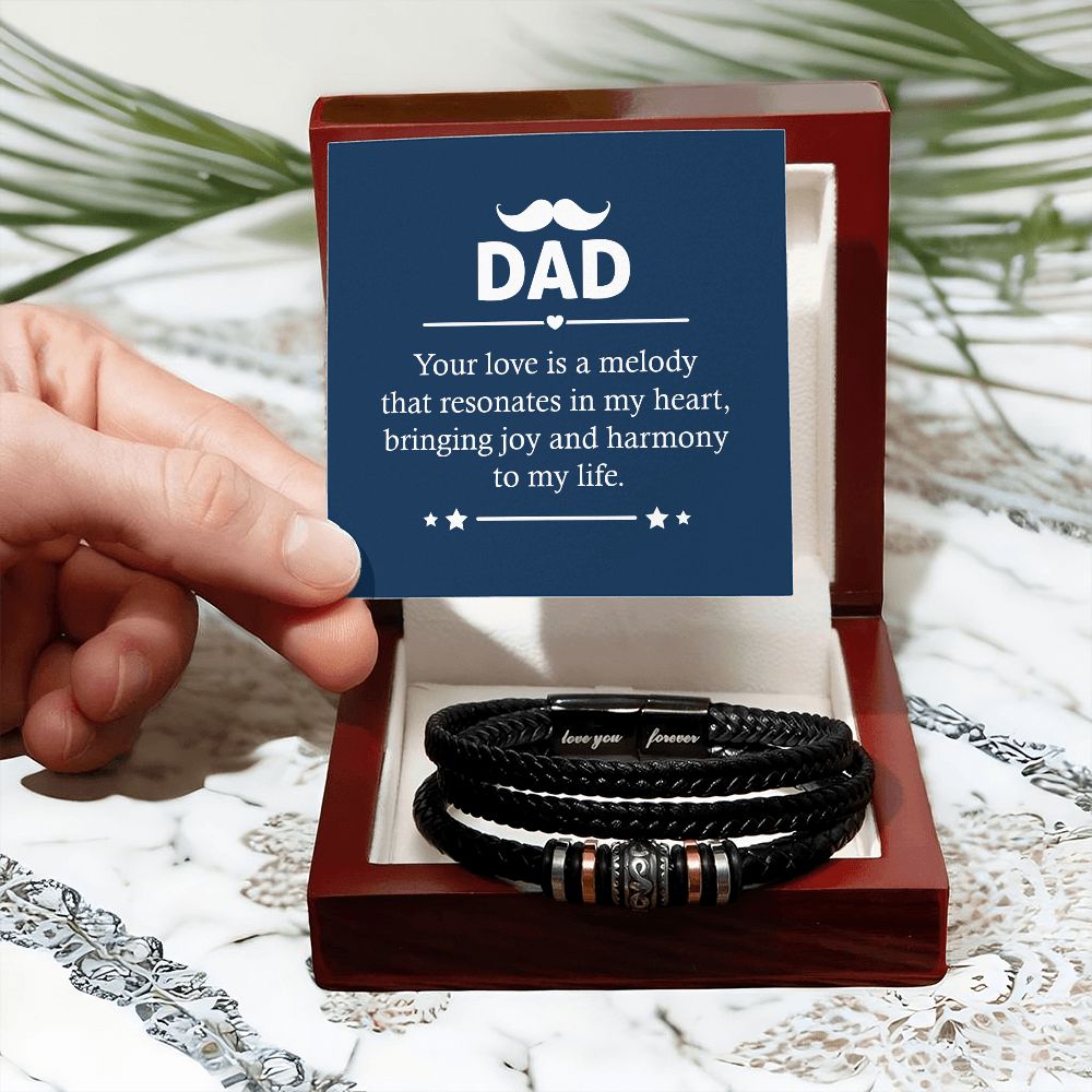 To My Dad Your Love is a Melody Love You Forever Bracelet-Express Your Love Gifts