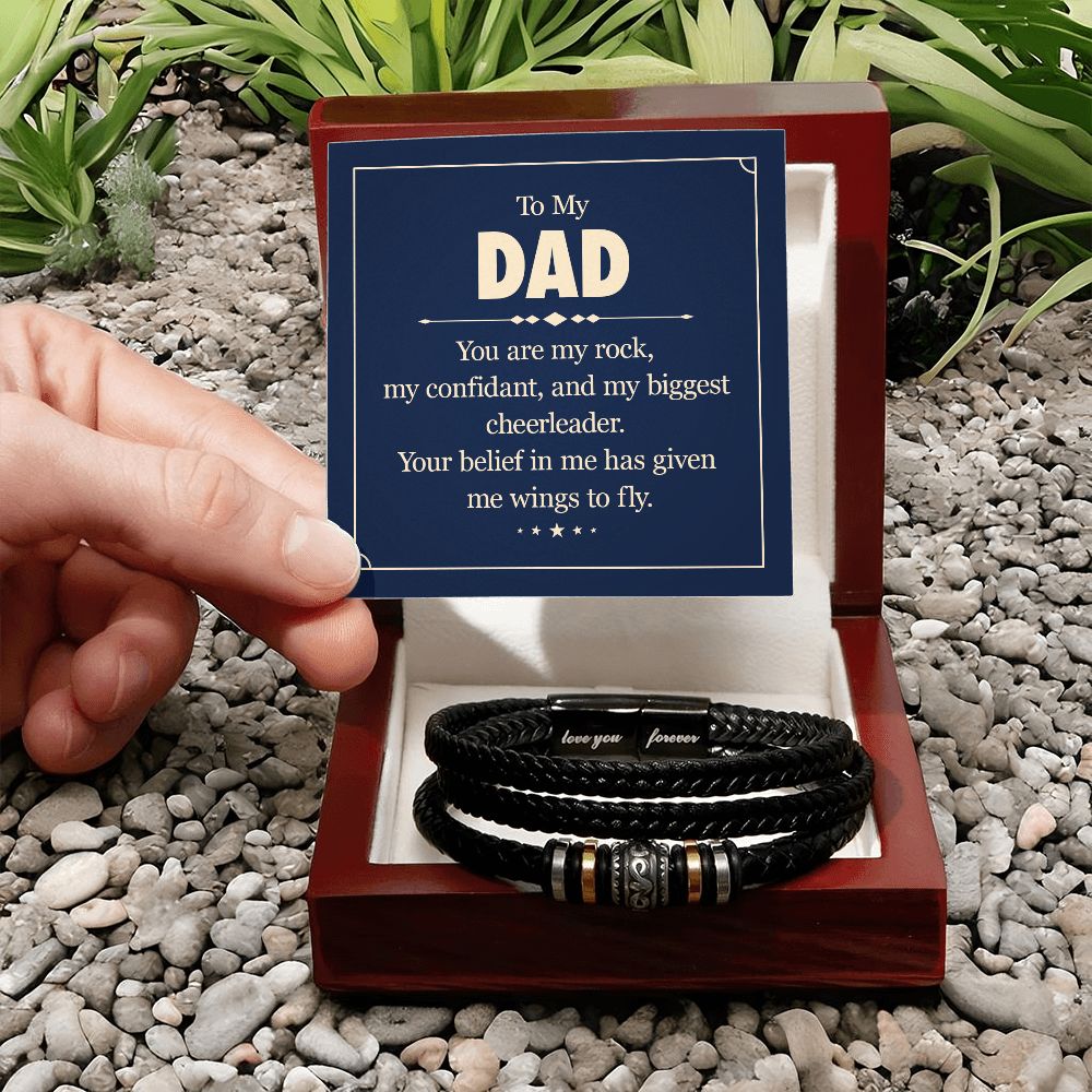 To My Dad You Are my Rock Love You Forever Bracelet-Express Your Love Gifts