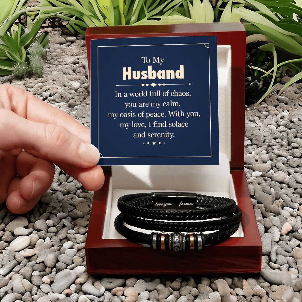 To My husband In a World Full of Chaos Love You Forever Bracelet-Express Your Love Gifts
