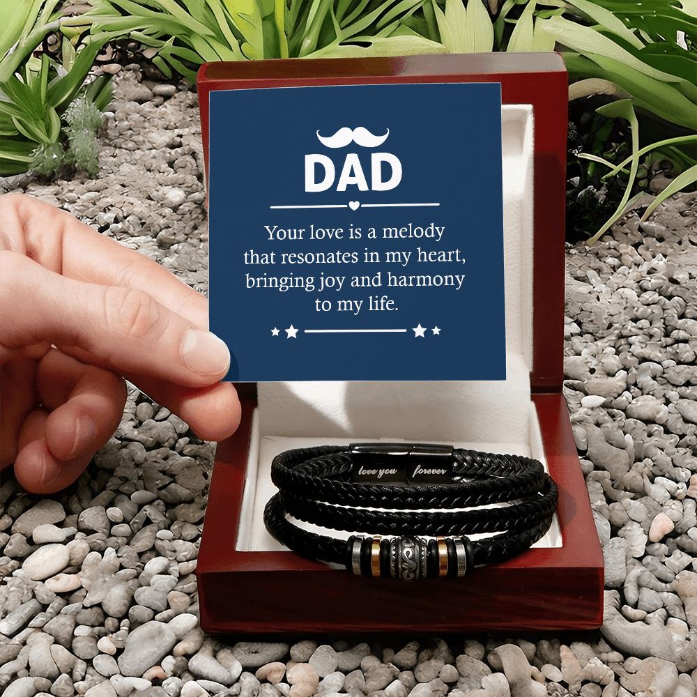 To My Dad Your Love is a Melody Love You Forever Bracelet-Express Your Love Gifts