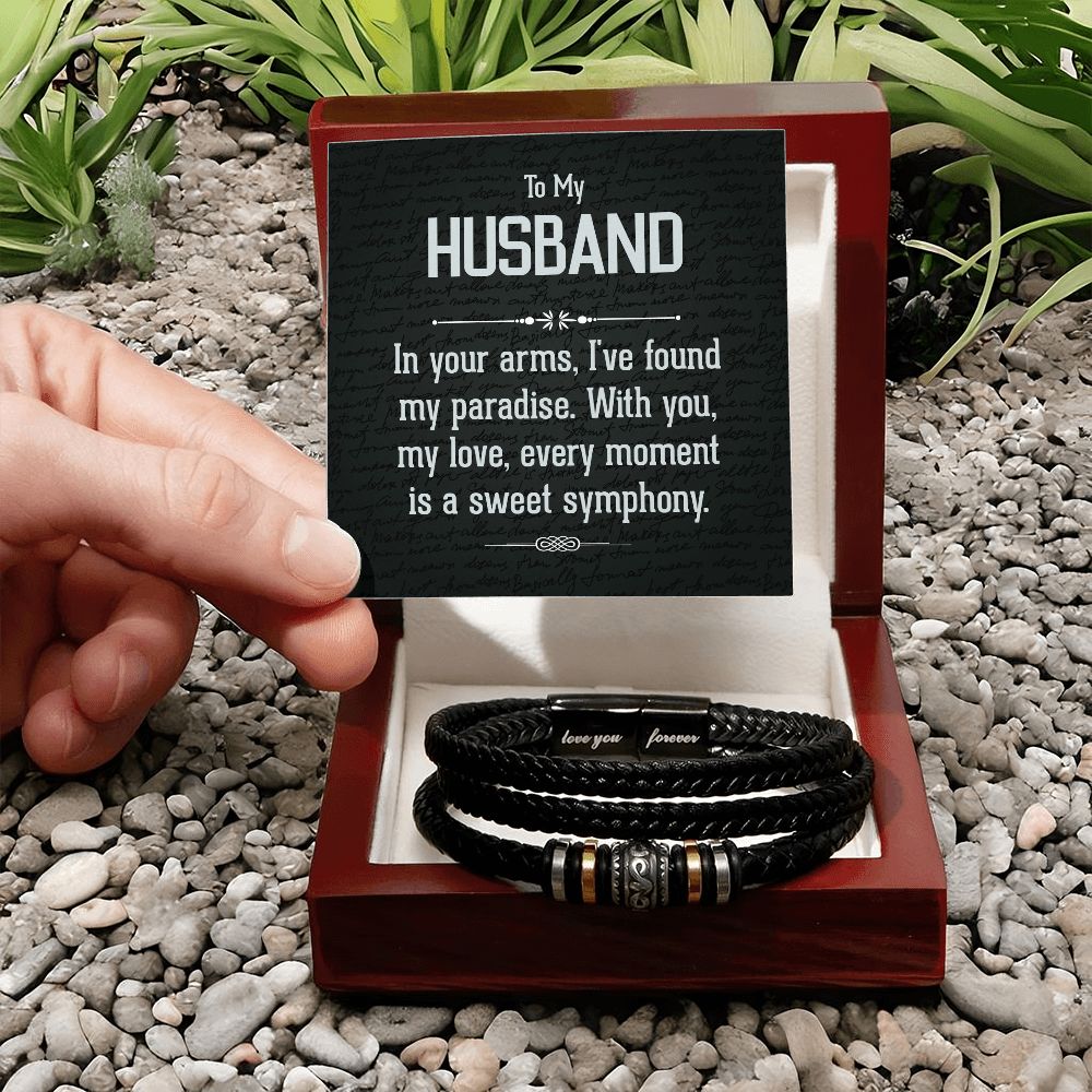 To My Husband In Your Arms Love You Forever Bracelet-Express Your Love Gifts