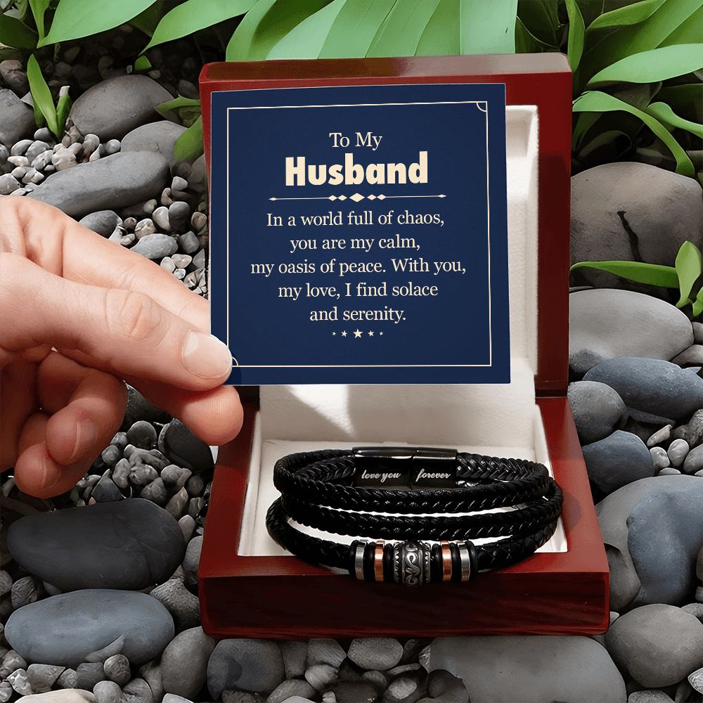 To My husband In a World Full of Chaos Love You Forever Bracelet-Express Your Love Gifts