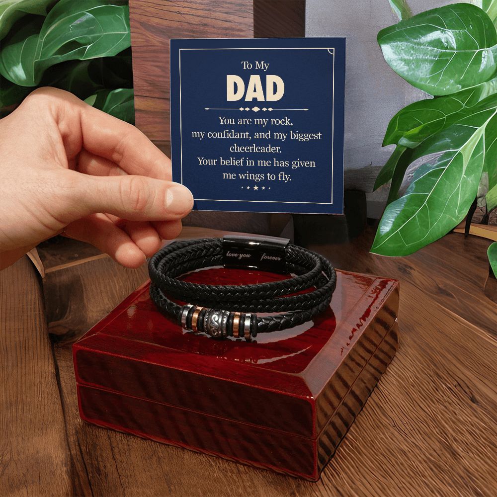 To My Dad You Are my Rock Love You Forever Bracelet-Express Your Love Gifts