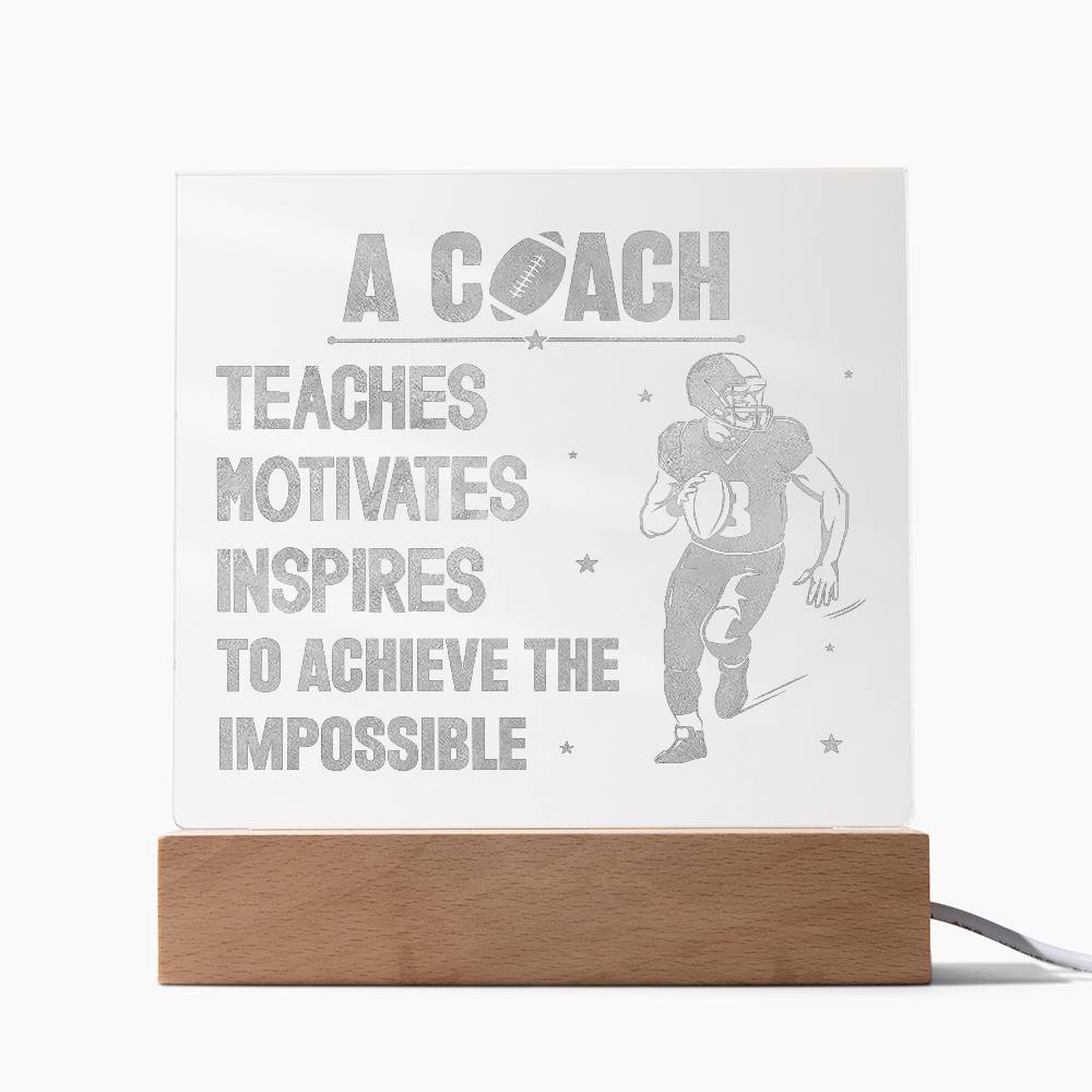 Coach Engraved Acrylic Square Plaque-Express Your Love Gifts