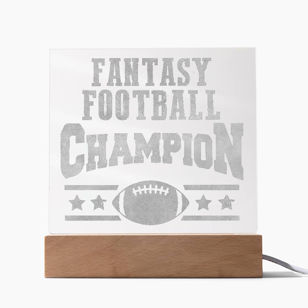 Fantasy Football Team Engraved Acrylic Square Plaque-Express Your Love Gifts