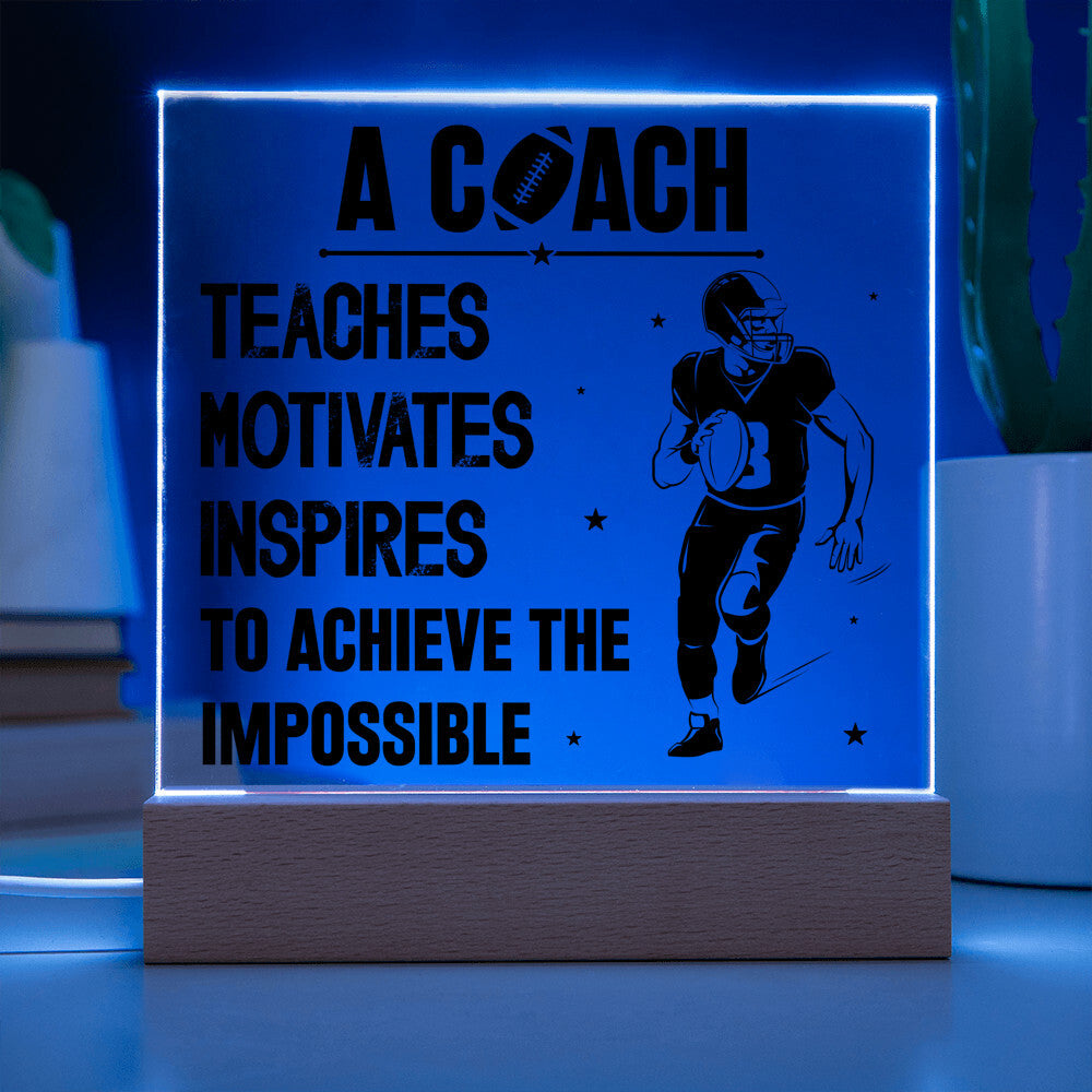 Coach Engraved Acrylic Square Plaque-Express Your Love Gifts