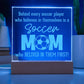 Behind Every Soccer Engraved Acrylic Square Plaque-Express Your Love Gifts